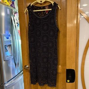 Johnny Was Elegant Black Lace Dress